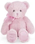 Bearington Pink Teddy - 12" Fluffy And Cuddly First For Baby .... Fixed Price $34.46.