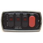 Nitro Boat Rocker Switch Panel W/ Livewell Bilge Horn Black Silver. Fixed Price $116.54.