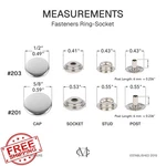 Craftmemore Silver Brass Snap Fasteners #201 VT47 Heavy Duty 15MM 10PK. Fixed Price $27.99.