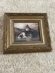George Armfield (1808-1893) English Oil On Canvas Waiting Dogs Great Frame. Fixed Price $269.95.