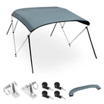 Autohaux 3 Bow Bimini Top Cover Boat Canopy 600D Canvas Sun Shade Stainless.... Fixed Price $170.90.