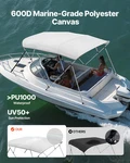 4 Bow Boat Bimini Tops, Light Grey. Fixed Price $162.39.