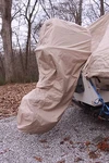 New Tan/beige Vortex Complete Outboard Motor Cover 'hoodie' 100-150 Hp. Fixed Price $48.00.