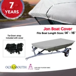 Heavy Duty 100% Solution Dyed Polyester Jon Boat Cover Length 14'-16'. Fixed Price $80.49.
