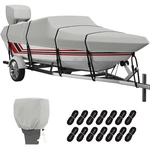 Trailerable Boat Cover, 600D Solution-dyed Bass 17-19 Ft Heavy Du.... Fixed Price $135.18.