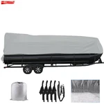 Fabric Gray 21 22 23 24FT Boat Cover Waterproof Trailerable Pontoon. Fixed Price $34.39.