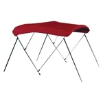 6' X 79"-84" H Jockey Red Sunbrella Acrylic 3-BOW Bimini. Fixed Price $346.64.
