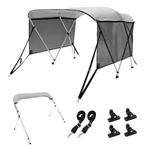 3 Bow Bimini Top Boat Cover Detachable Mesh Sides 600D With Frame 61"-66"W. Fixed Price $108.49.