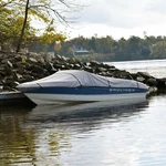 Budge 600 Denier Mooring Cover Fits V-hull Fishing Boats 4 Sizes. Fixed Price $219.95.
