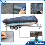 Waterproof 600D 16-18.5FT Boat Cover Marine Grade Polyester Canvas Gray. Fixed Price $35.52.