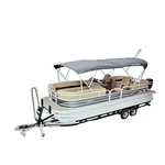Suntracker 2017-18 Double Bimini Canvas 22' Fbarge DLX/XP3 Dowco Oem-charcoal. Fixed Price $400.00.