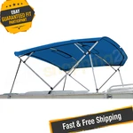 Carver 8' X 96"-102" Pacific Blue Sunbrella Acrylic 4-BOW Pontoon Bimini Canvas. Fixed Price $385.94.