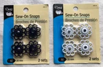 New Dritz Large Sew-on Snaps Sets Flower Shape 1" (25 Mm) Wide Choose Color. Fixed Price $6.25.