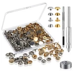 Leather Fastener Kit 15MM 5/8 In Metal Snaps 200 Pcs With Tool. Fixed Price $16.95.