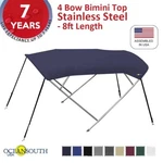Bow Bimini Top Stainless Steel - 8FT Long 54" Height. Fixed Price $492.70.