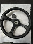 Quicksilver 892762A02 Black Steering Wheel 13.8. Fixed Price $135.00.