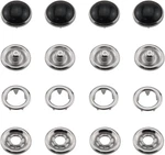 Zczqc 30 Sets 10MM Black Pearl Buttons Metal Ring Snaps Popper Stud Fa. Fixed Price $13.66.