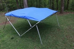 New Vortex Square Tube Frame 4 Bow Pontoon/deck Boat Bimini Top 8' Blue 91-96". Fixed Price $330.00.