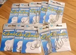 Gamakatsu 07114 Size 4/0 Offset Shank Worm Fishing Hooks Qty 5 X 10 Packs. Fixed Price $45.00.