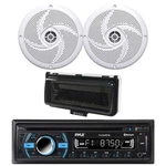 Pyle PLCD43BTM Marine Bluetooth Receiver, 2X 4" 100W Speakers, Cover (white). Fixed Price $132.49.