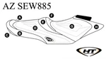 Hydro-turf Premier Seat Cover For Sea-doo Gti Se/ltd 155 & Gtr 215/230 12-19. Fixed Price $403.65.
