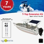 Oceansouth T-top Extension Kit, Boat Stern Shade Extends Up 6' 7' Black. Fixed Price $160.05.