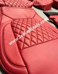 Chevy Silverado Gmc Sierra Crew Cab Custom Red Diamond Leather Seat Covers. Fixed Price $1242.97.
