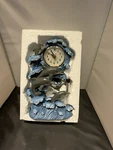 Vintage Dolphin Table Top Clock (tested & Works) With Box. Fixed Price $35.00.