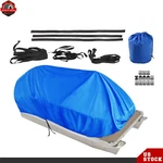 21-24FT Boat Cover Waterproof Trailerable Pontoon Beam Width Up 102" Blue. Fixed Price $35.44.