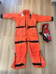 Mustang Survival MS2175 Anti-exposure Coverall Orange Black Nylon Military Emt. Fixed Price $250.00.