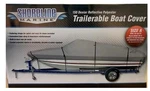 Shoreline Marine 150 Denier Reflective Polyester Trailerable Boat Cover, 14-16. Fixed Price $75.00.