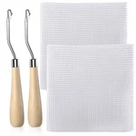 2 Pieces Blank Rug Hooking Mesh Latch Canvas Kit With Wood.... Fixed Price $25.96.