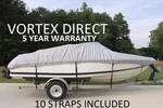 Heavy Duty Fishing/ski/runabout/boat Cover 22', 23', 24' Grey. Fixed Price $119.00.