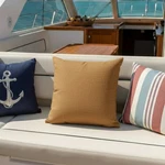 Sunbrella Acrylic Canvas Flagship Cocoa Indoor Outdoor Pillow Cover. Fixed Price $17.62.