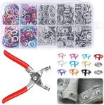 100 Sets Metal Snap Buttons Kit With Fastener Pliers Press Tool, 9.5MM. Fixed Price $14.81.