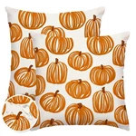 Fall Outdoor Pillow Covers 18X18 Set 2 Waterproof,burnt Orange Pumpkin Dec.... Fixed Price $17.21.