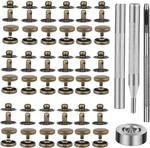 50 Sets Leather Snap Fasteners Kit 10MM Bronze Metal Buttons Stainless. Fixed Price $16.00.