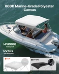 Bow Boat Bimini Tops 72"L X 73"-78"W 46"H Light Grey Waterproof Canopy. Fixed Price $146.79.