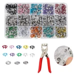 200 Sets Metal Snap Buttons Kit With Fastener Pliers Press Tool - 9.5MM .... Fixed Price $18.40.