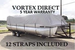 New Vortex Gray 22 Ft Foot Ultra Pontoon Boat Cover W/elastic Seam + Tie Downs. Fixed Price $150.00.