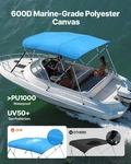 4 Bow Boat Bimini Tops, Pacific Blue. Fixed Price $159.96.