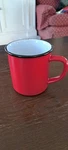 Abbott Collection 4" Ceramic "enamel Look" Stoneware Mug Red - Distressed. Fixed Price $18.95.