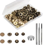 Betterjonny 24 Sets Heavy Duty Leather Snap Fasteners Kit, 15MM Metal Butto. Fixed Price $16.42.