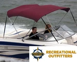 Shademate Pontoon Boat Bimini Top Cover Fabric/boot 3-BOW 6'L, 36"H, 73"-78"W. Fixed Price $100.00.