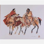 Carol Gregg "the Meeting" Lithograph Framed. Fixed Price $310.00.