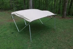 New Vortex Square Tube Frame 4 Bow Pontoon/deck Boat Bimini Top 8' Beige 91-96". Fixed Price $330.00.
