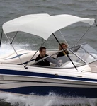 Shademate 80138 White Bimini Top Poly Fabric ONLY,3BOW,5'LX32"H,54-60"W-N Ew. Fixed Price $125.00.
