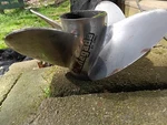Omc Renegade V-6 13 1/2" X 25 Pitch 4 Blade Stainless Prop 175738. Fixed Price $200.00.