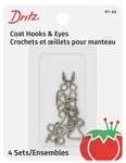 Dritz 97-65 Coat Hook & Eye Closures, Nickel-plated Brass. Fixed Price $6.35.