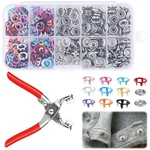 100 Sets Metal Snap Buttons Kit With Fastener Pliers Press Tool, 9.5MM. Fixed Price $19.99.